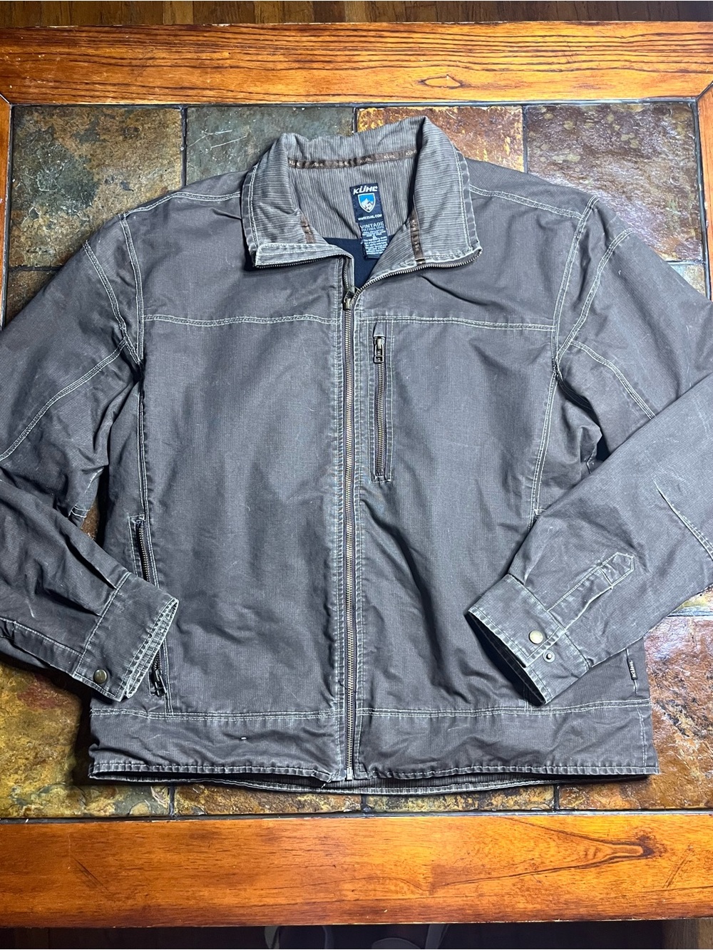 Kuhl Men's Lightweight Canvas Zip Jacket-Vintage Patina Dye XL